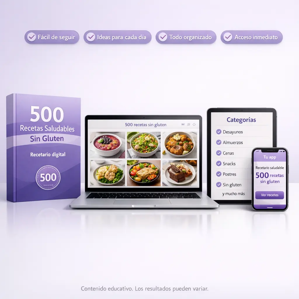 500 recetas saludables sin gluten